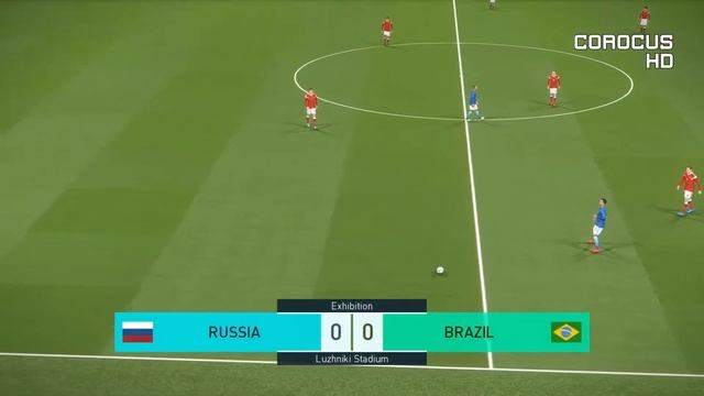PES 2018 - Russia vs Brazil | Россия - Бразилия смотреть онлайн