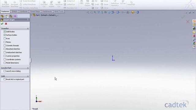SolidWorks Mirror Part смотреть онлайн