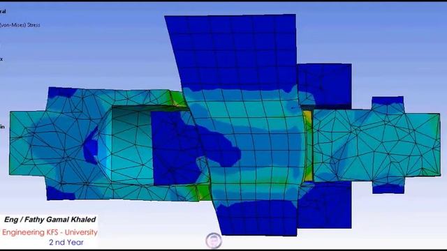 Equivalent stress on cotter joint "von mises theory" using ansys смотреть онлайн