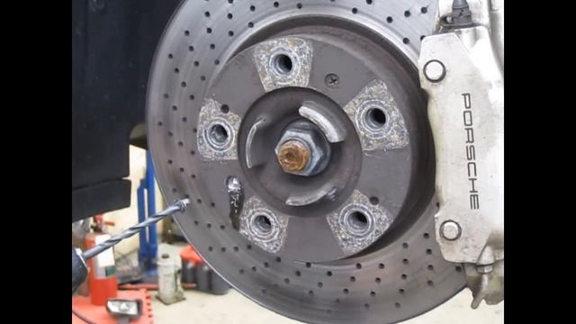 DIY - drilling out stripped brake rotor screws смотреть онлайн