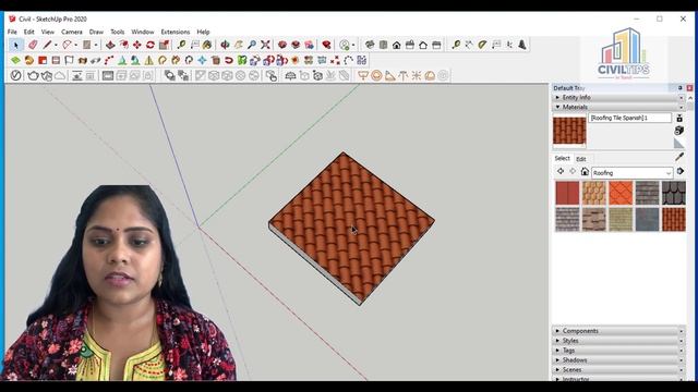 Sketchup in Tamil(தமிழ்) How to Rotate materials in different angle,size,direction etc. смотреть онлайн