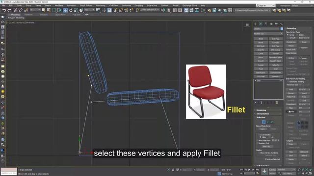 3dsMax Reception Chair - Easy but good technique. смотреть онлайн