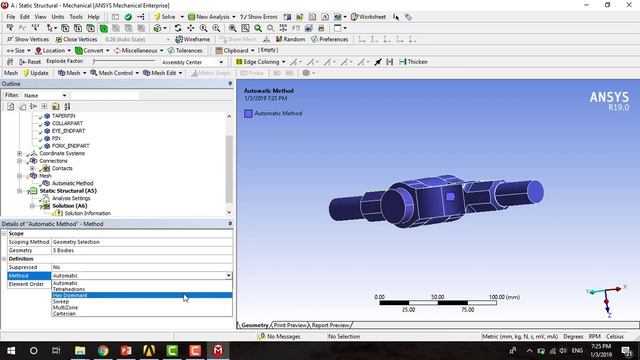 Static Structural Ansys - Knuckle Joint смотреть онлайн