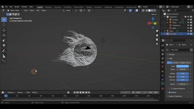 Abstract Hair Particles Animation with Eevee || Blender (3.4) смотреть онлайн