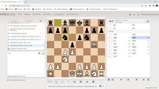 НЕ ПРИНЯТЫЙ ФЕРЗЕВЫЙ ГАМБИТ #ферзевыйгамбит #гамбит #шахматы #chessgame #обучение