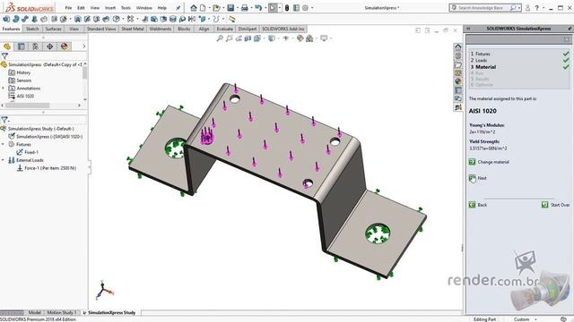 38 - Training Using SimulationXPress | SolidWorks 2018 Part смотреть онлайн