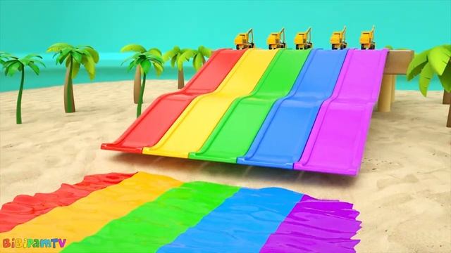 Цвета строительных машин-монстров | Детские стишки и песенки для детей | Образование для детей смотреть онлайн