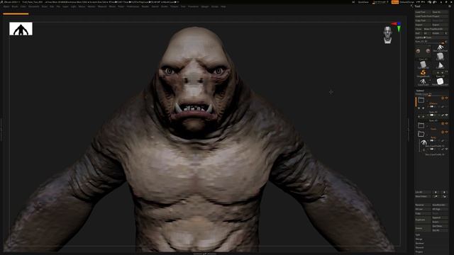 Zbrush | Cave Troll Part 2 (polypaint test/work in progress) смотреть онлайн