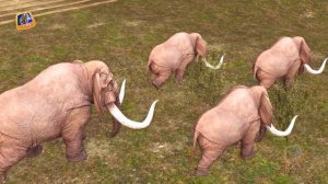 Zombie Mammoth VS Woolly Mammoth Doodle Animal TV Revolt Epic Battle Animal Fight