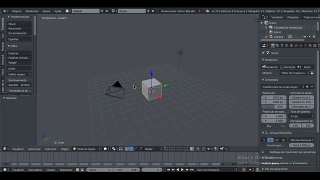 Como mudar a Interface do Blender - Tutorial Blender 2.79 Português смотреть онлайн