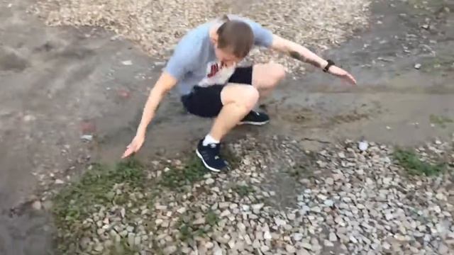 Сальто после всей зимы , чуть шею не поломал на середине видео , ШОК, смотреть всем )