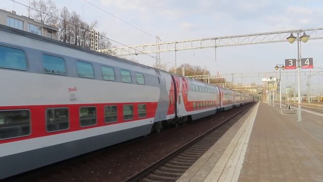 Электровозы ЭП20-034/027 с поездами№107М/740А Москва-Брянск/Брянск-Москва, ЭП2Д-0085 ЦППК Рэкс смотреть онлайн