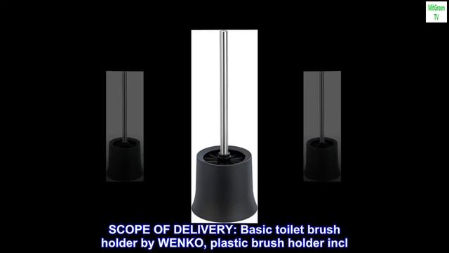 WENKO, Weiß, Basic Cleaner Bowl, Toilet Brush with Holder, Plastic, Black, Dimensions 5.5 x 15 x 5. смотреть онлайн