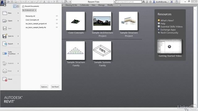 Using The Recent Files Screen And Application Menu TUTORIAL REVIT ARCHITECTURE смотреть онлайн