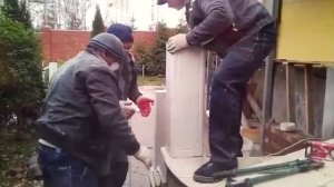 Монтаж балюстрады из архитектурного бетона в Завидово