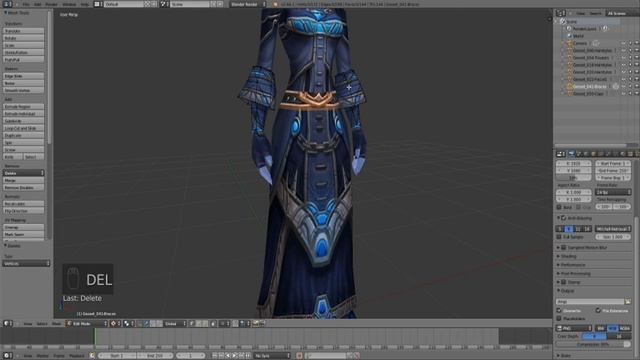 How to: Fix the Remove Doubles for dresses/other WoW imports in Blender смотреть онлайн