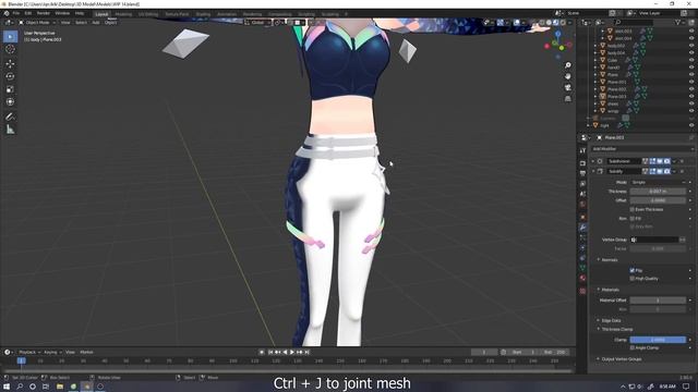 Blender 2.9: Simple Anime Girl Tight Shading, Shoes Paint, Bake Texture WIP 14 (Kai'sa K/DA All Out смотреть онлайн