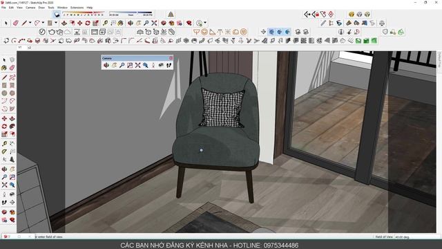 Tính năng Field of View trong Camera Sketchup | Học Sketchup Cơ Bản смотреть онлайн