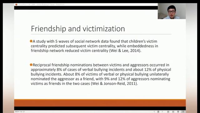 WABF 2021 Keynote: Hsi-Sheng Wei. School Bullying in an East Asian Context: The Taiwan Experience смотреть онлайн