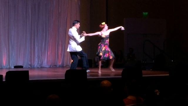 Salsa Heat Christmas Party Performance - Nery And Giana, Elegant Rumba (Fort Myers, FL)