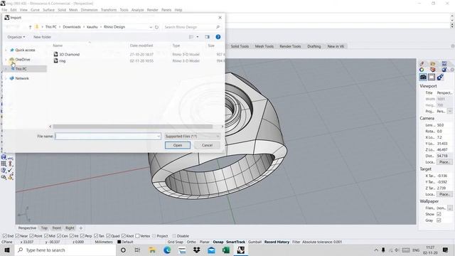 Men's Golden Ring | Rhino cad jewelry Design Tutorial | By Designerkaushu смотреть онлайн