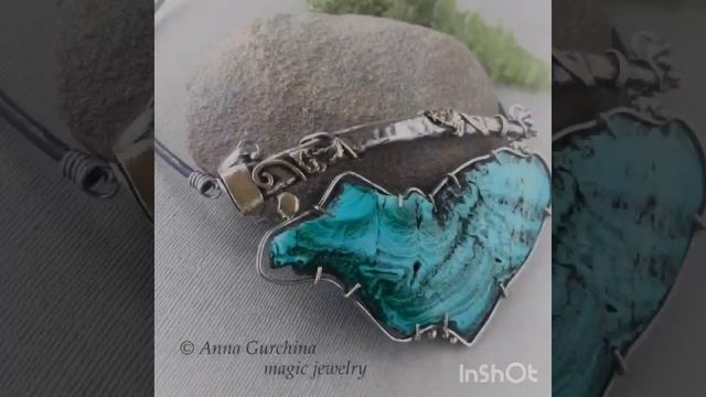 Колье с малахитом. Подробности в Инстаграмм @gurchinaanna