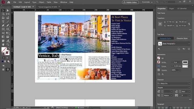 How to Create a Magazine Layout Design in InDesign CC Tutorial смотреть онлайн