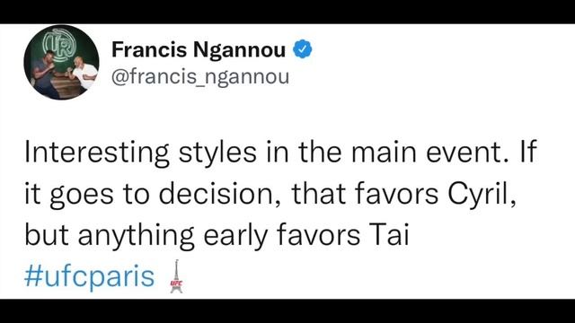 FIGHTERS REACT TO CIRYL GANE VS TAI TUIVASA | GANE KO VS TUI REACTIONS смотреть онлайн