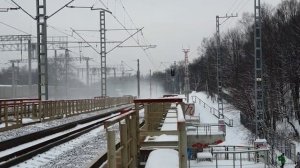 Движение пассажирских поездов ярославского направления около Яузы