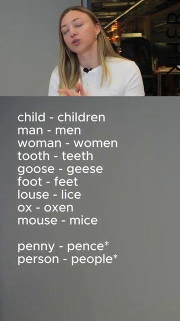 Множественное число в английском: исключения смотреть онлайн