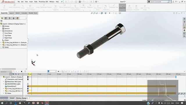 Get Creative with Screw Mate and Motion Study in Solidworks 2018 смотреть онлайн
