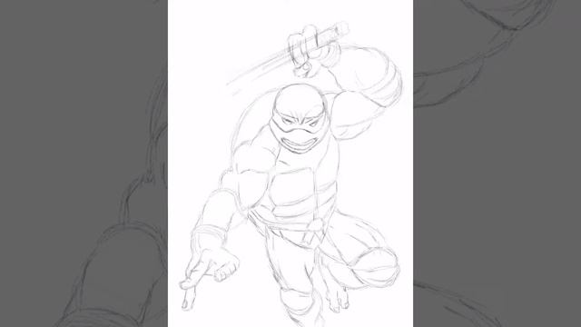 Drawing Donatello on iPad Air with Procreate смотреть онлайн