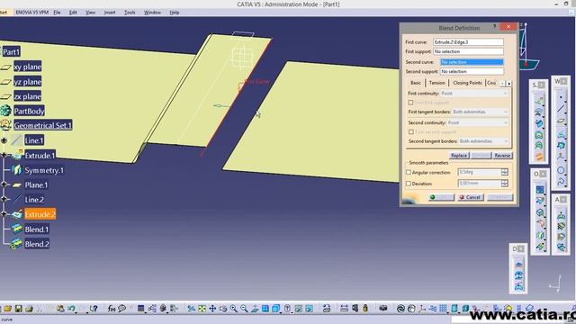 CATIA v5 Deform surface using Wrap Curve смотреть онлайн