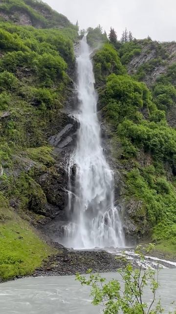 Bridal Veil Falls On The Richardson Highway, Alaska 6/24/23 #alaska #bridalveilfalls #waterfall