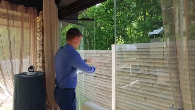 Безрамное остекление террасы   Lumon 6T