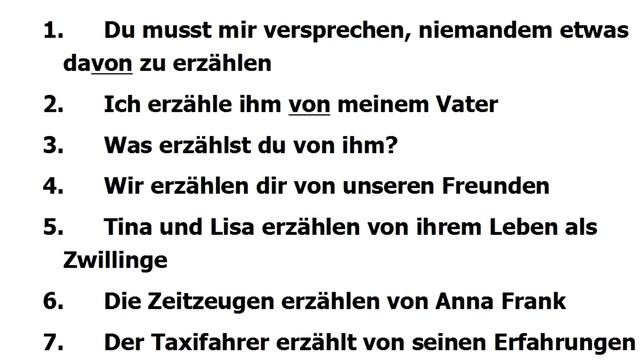 #Немецкий_язык_по_плейлистам_с_нуля. Урок 92 #Präpositionen_erzählen_von_erzählen_über.