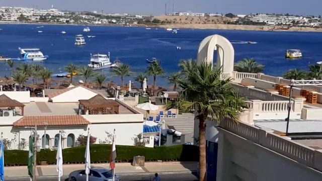 вид из балкона Марина Шарм 2023 Marina Sharm Hotel смотреть онлайн