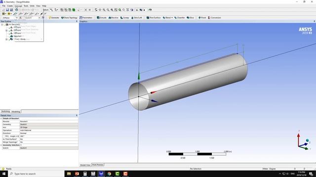 Design modeler basic tutorial 2 _ Revolve смотреть онлайн