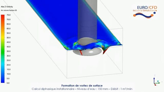 CFD - Free Surface Vortices Formation by a Pump смотреть онлайн