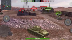 Играю на фугасной пушки кв-1 в World of Tanks Blitz
