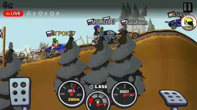 СТРИМ Hill Climb Racing 2 смотреть онлайн