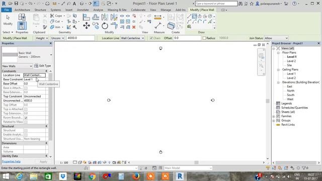 REVIT ARCHITECTURE 2018 LESSON-1 in TELUGU (How to draw walls) смотреть онлайн