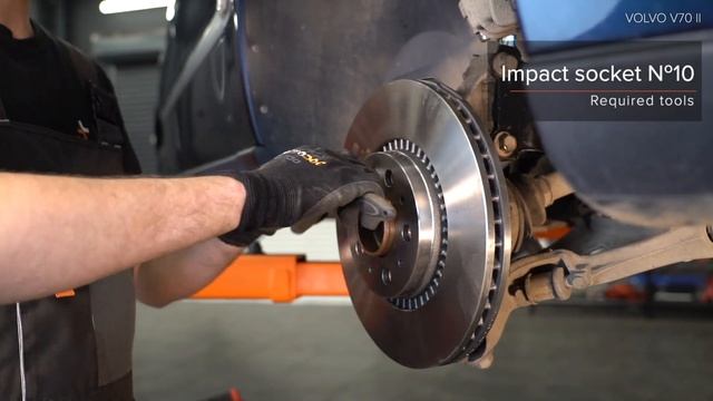 Come sostituire dischi freno anteriore su VOLVO V70 2 (SW) [VIDEO TUTORIAL DI AUTODOC] смотреть онлайн