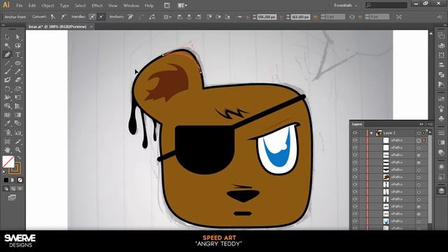 Swerve™ Graphic designer: Speed Art | "Angry Bear" Character Design by Swerve Designs ᴴᴰ смотреть онлайн