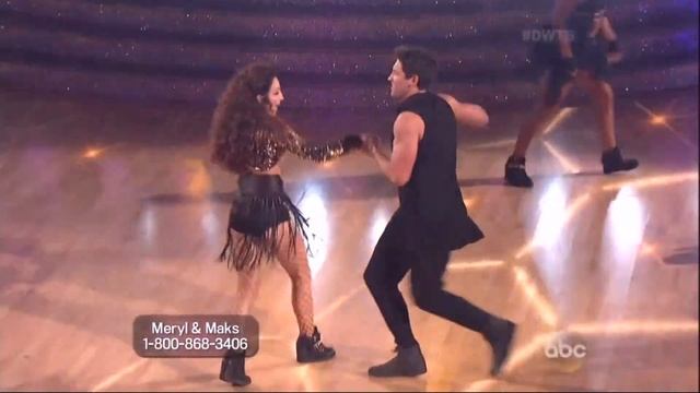 Maksim Chmerkovskiy & Meryl Davis Dancing Salsa On DWTS 4 28 14