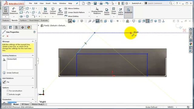 149 SolidWorks Sheet Metal Tutorial Angle of Edge flange, Angle degree, angle r HD смотреть онлайн
