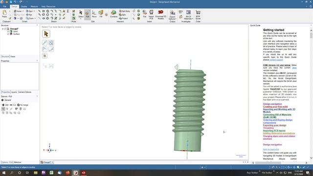 DesignSpark Mechanical Tutorial Metric threads смотреть онлайн