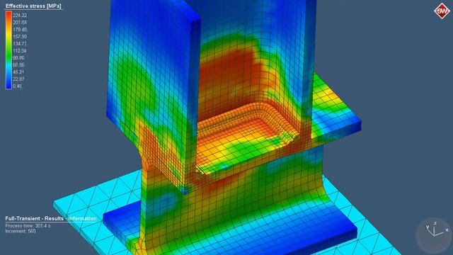 Welding Simulation - Multipass Welding - Stress Analysis