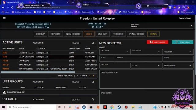 GTA5 Roleplay - FURP - Dispatch Stream смотреть онлайн