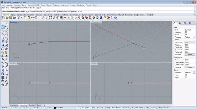 McNeel Rhinoceros 5.0 - Introduzione al software, punti, rette, polilinee e curve смотреть онлайн
